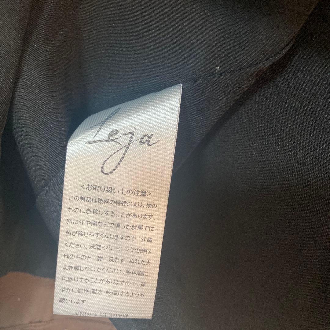 タグ付き　LEja レーススリットAラインロングワンピースドレス　BROWN