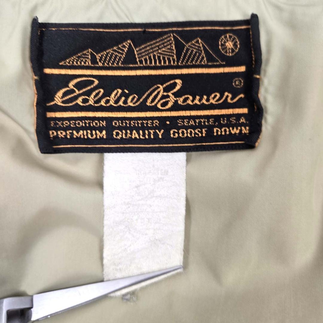 エディバウアーダウンベスト黒タグキルティングYKKジッパー 80'sヴィンテージ