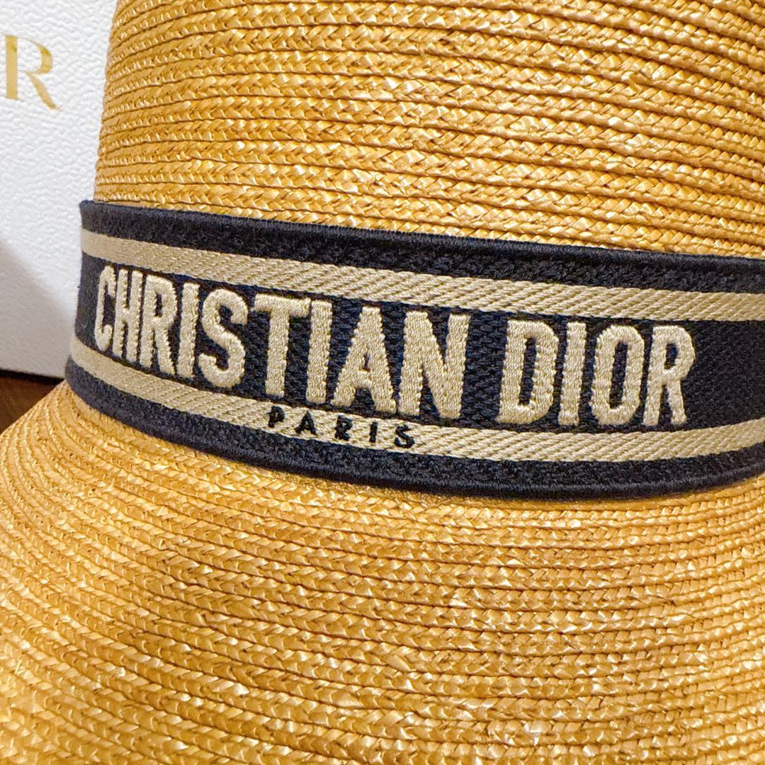 h*@様 Dior ディオール DIORESORT ディオリゾート　麦わら　ハッ