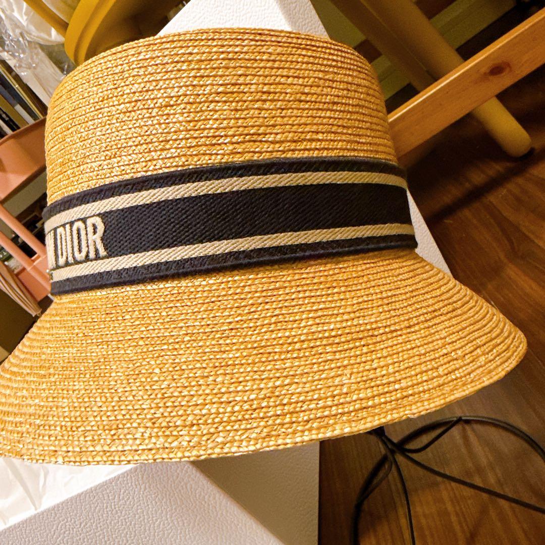 h*@様 Dior ディオール DIORESORT ディオリゾート　麦わら　ハッ