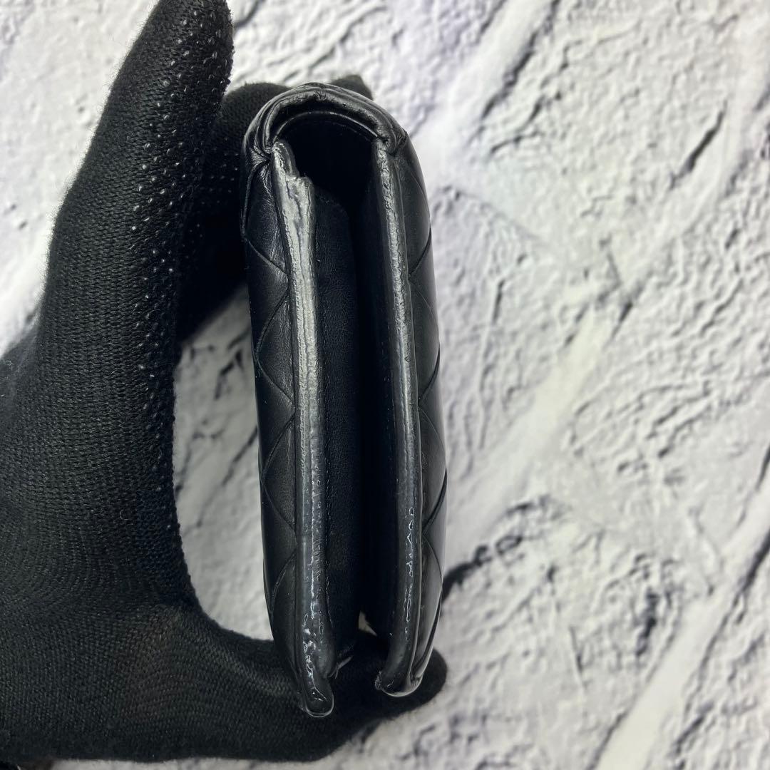 ボッテガヴェネタ✨近年 RFID搭載 マキシイントレチャート 本革 折り財布 黒