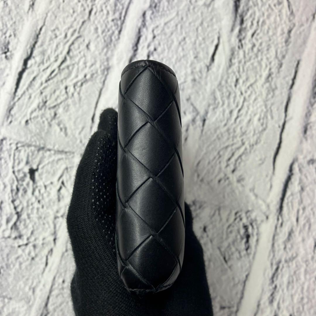 ボッテガヴェネタ✨近年 RFID搭載 マキシイントレチャート 本革 折り財布 黒