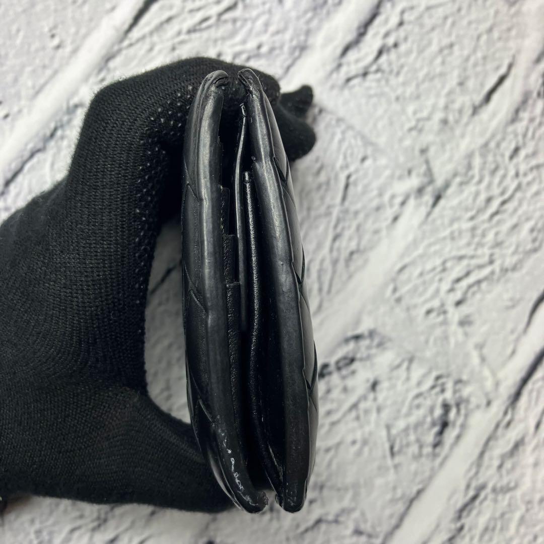 ボッテガヴェネタ✨近年 RFID搭載 マキシイントレチャート 本革 折り財布 黒