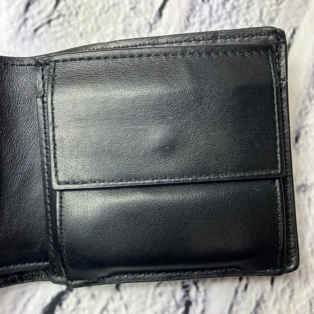 ボッテガヴェネタ✨近年 RFID搭載 マキシイントレチャート 本革 折り財布 黒