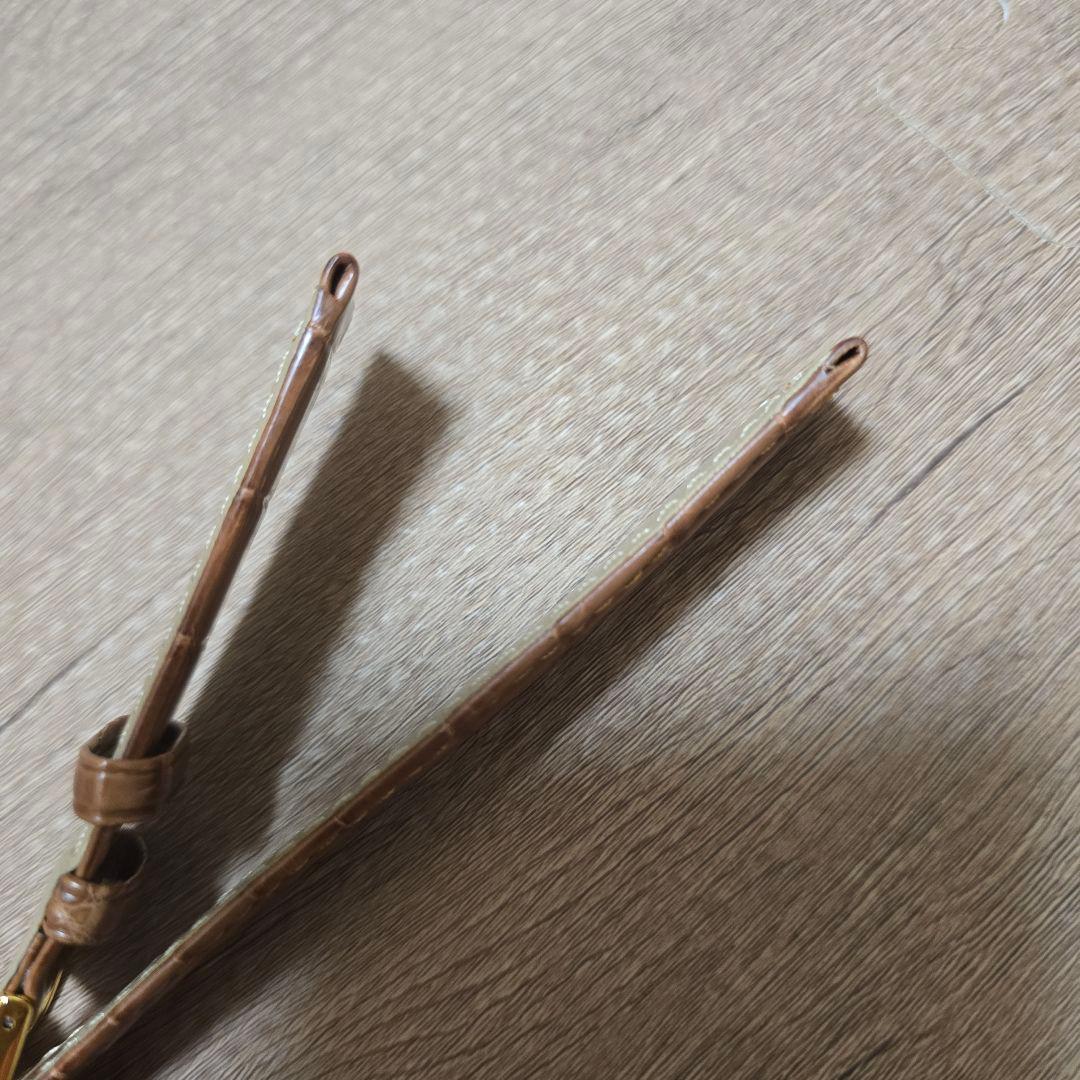 【新品】マット　アリゲーターレザーベルト　18mm ブラウン　厚さ3mm クロコ