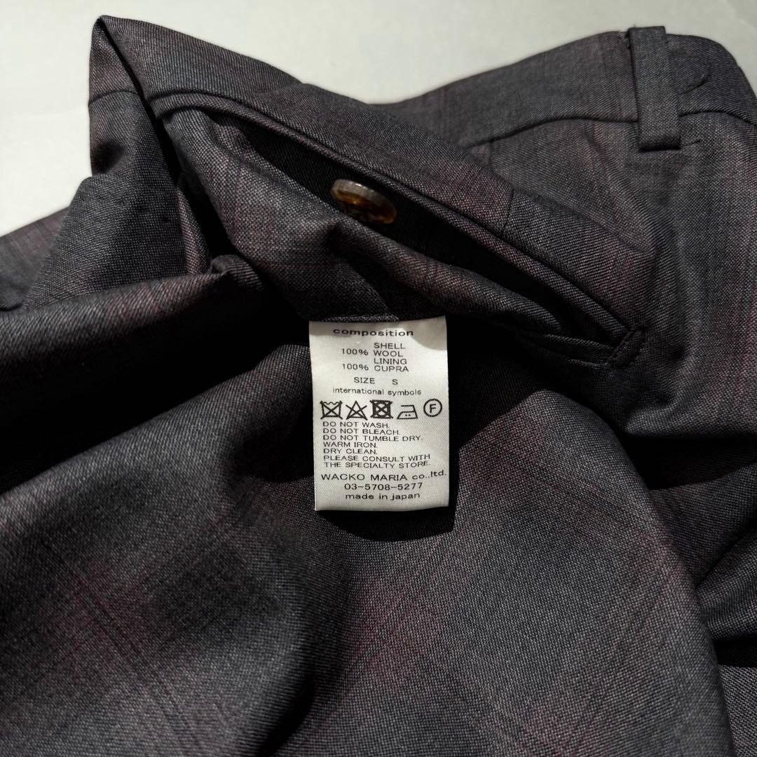 WACKOMARIA DORMEUIL社製 ワンタックウールスラックス S