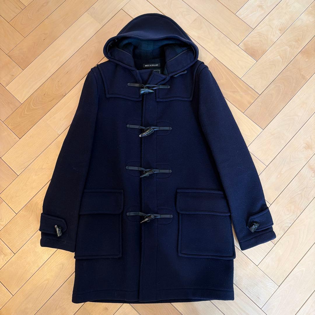 美品 英国製gloverall グローバーオール ダッフルコート チェック柄 Ｓ