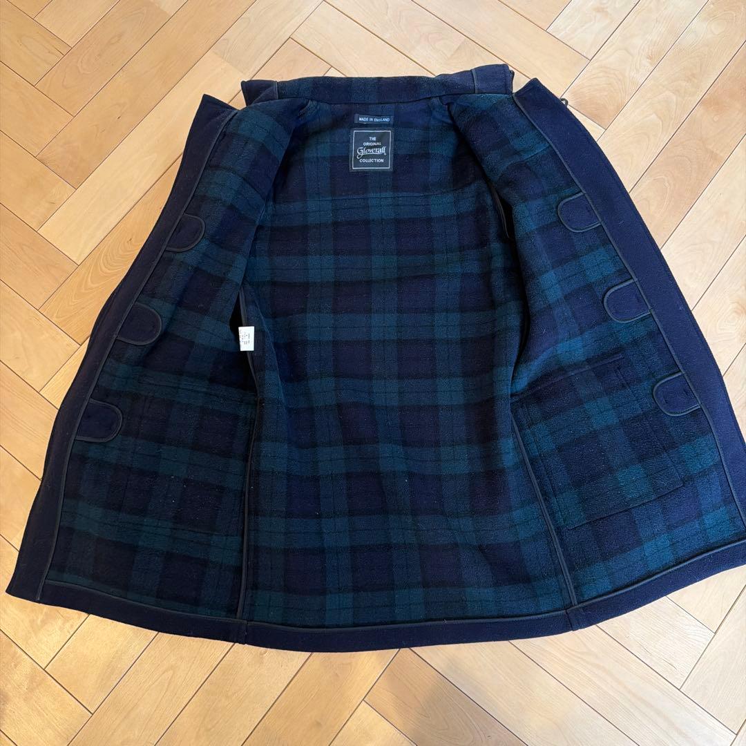 美品 英国製gloverall グローバーオール ダッフルコート チェック柄 Ｓ