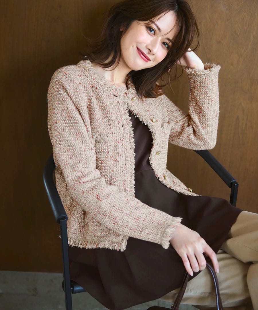 23区 ツィード ニット　ジャケット　40 定価31,900円