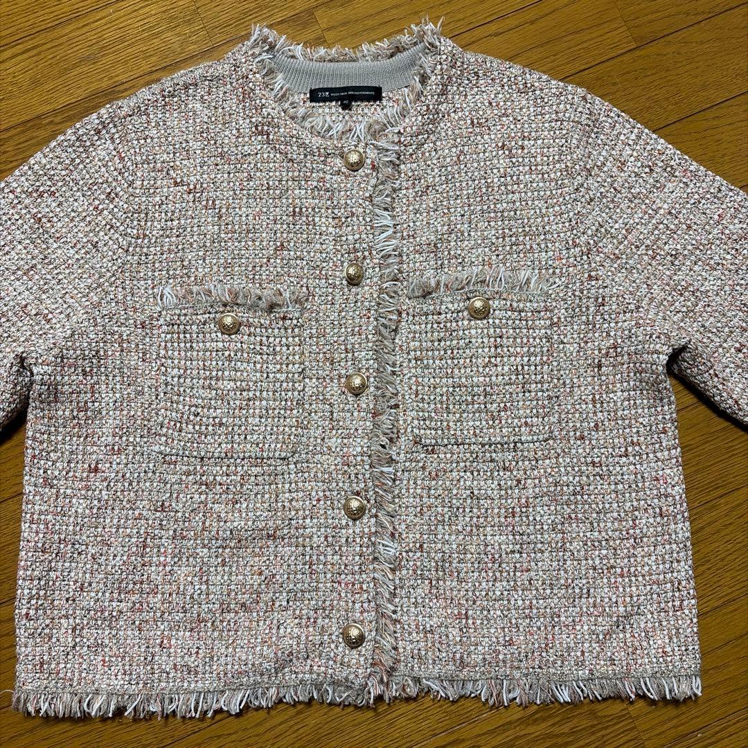 23区 ツィード ニット　ジャケット　40 定価31,900円