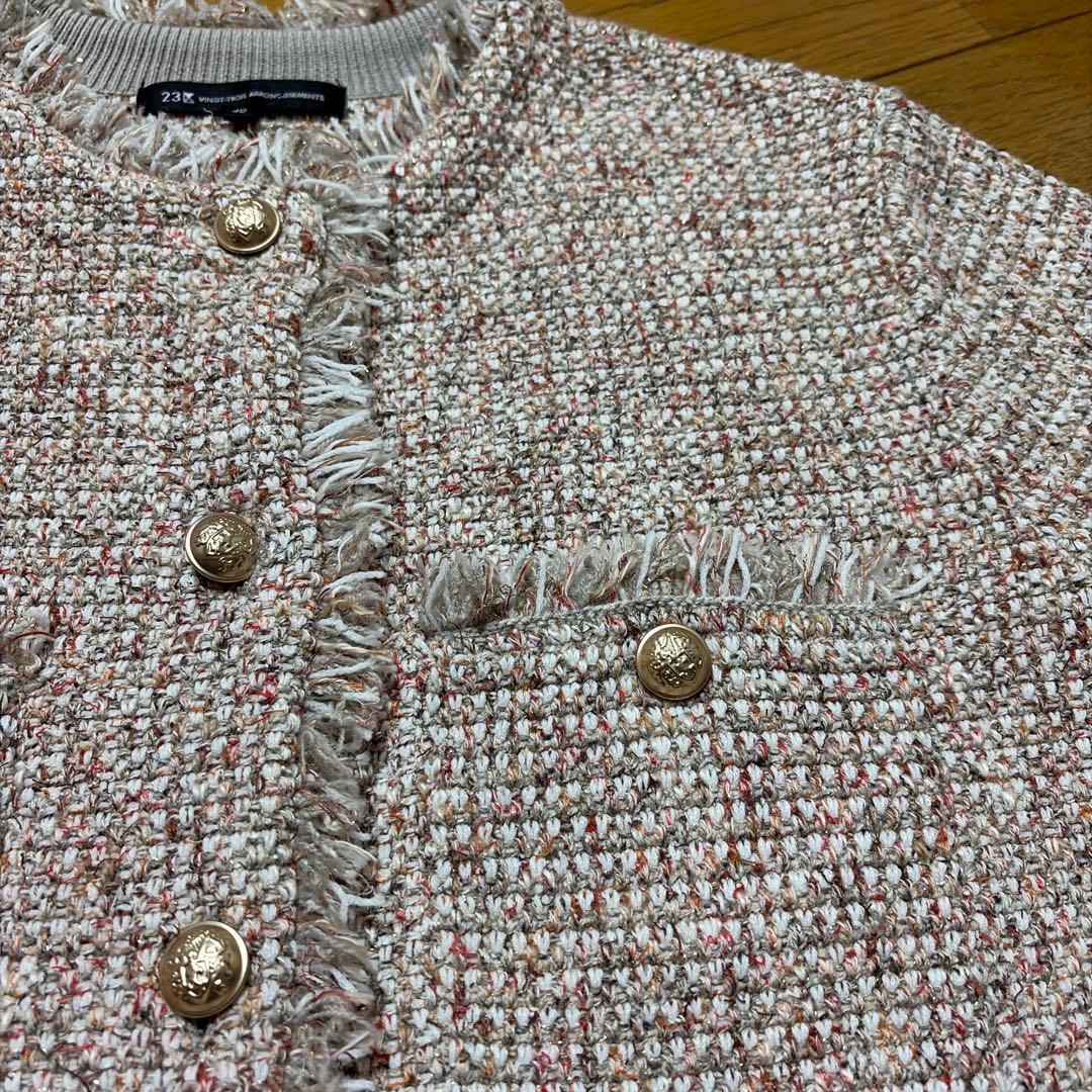 23区 ツィード ニット　ジャケット　40 定価31,900円