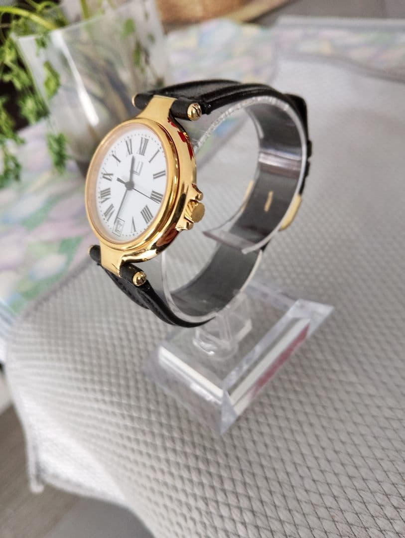 Dunhill ダンヒル　メンズ腕時計 クォーツ　純正ベルト　電池新品　稼働品