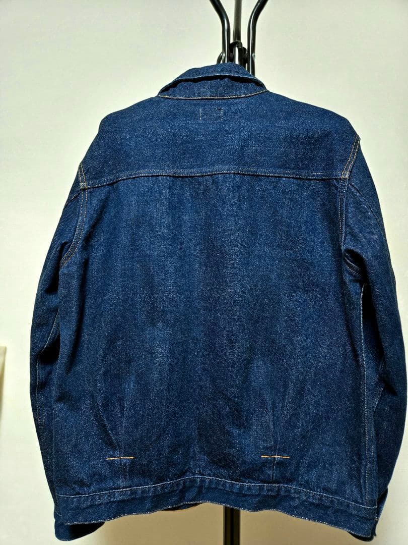 【RADIALLラディアル・プリーツデニムジャケット・Gジャン】赤耳