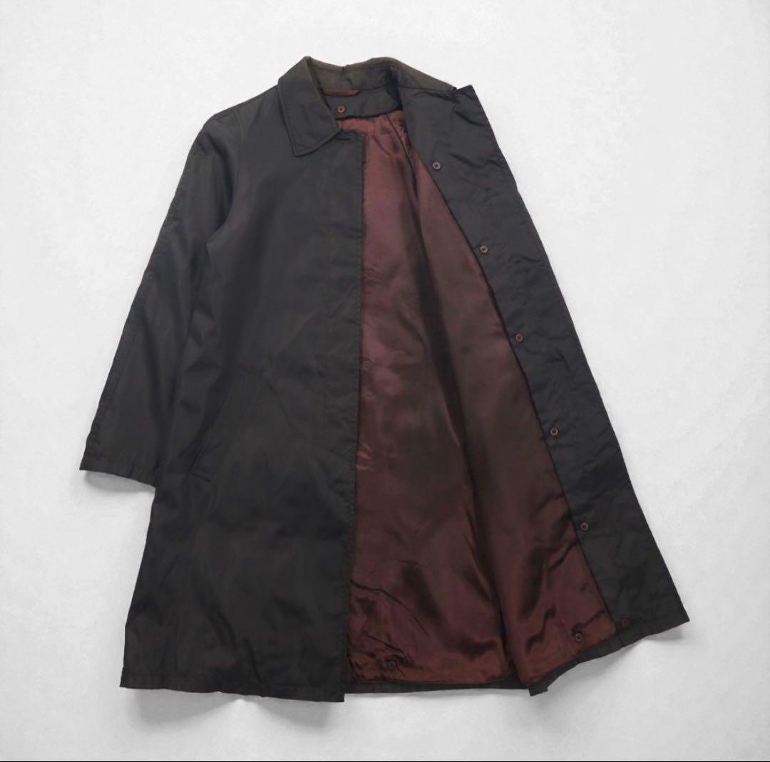 90s PRADA イタリア製 バルマカーン ナイロン ステンカラーコート S