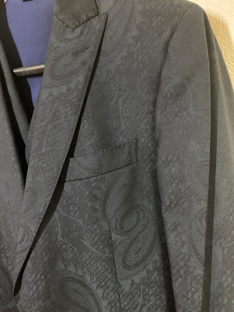 ETRO 2点セット ジャケット+ベスト ペイズリー 50 裏地シルクイタリア製