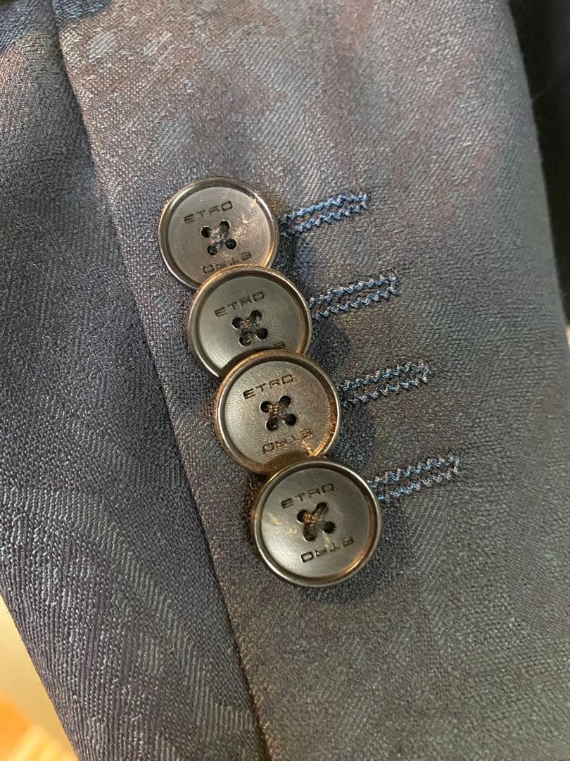 ETRO 2点セット ジャケット+ベスト ペイズリー 50 裏地シルクイタリア製