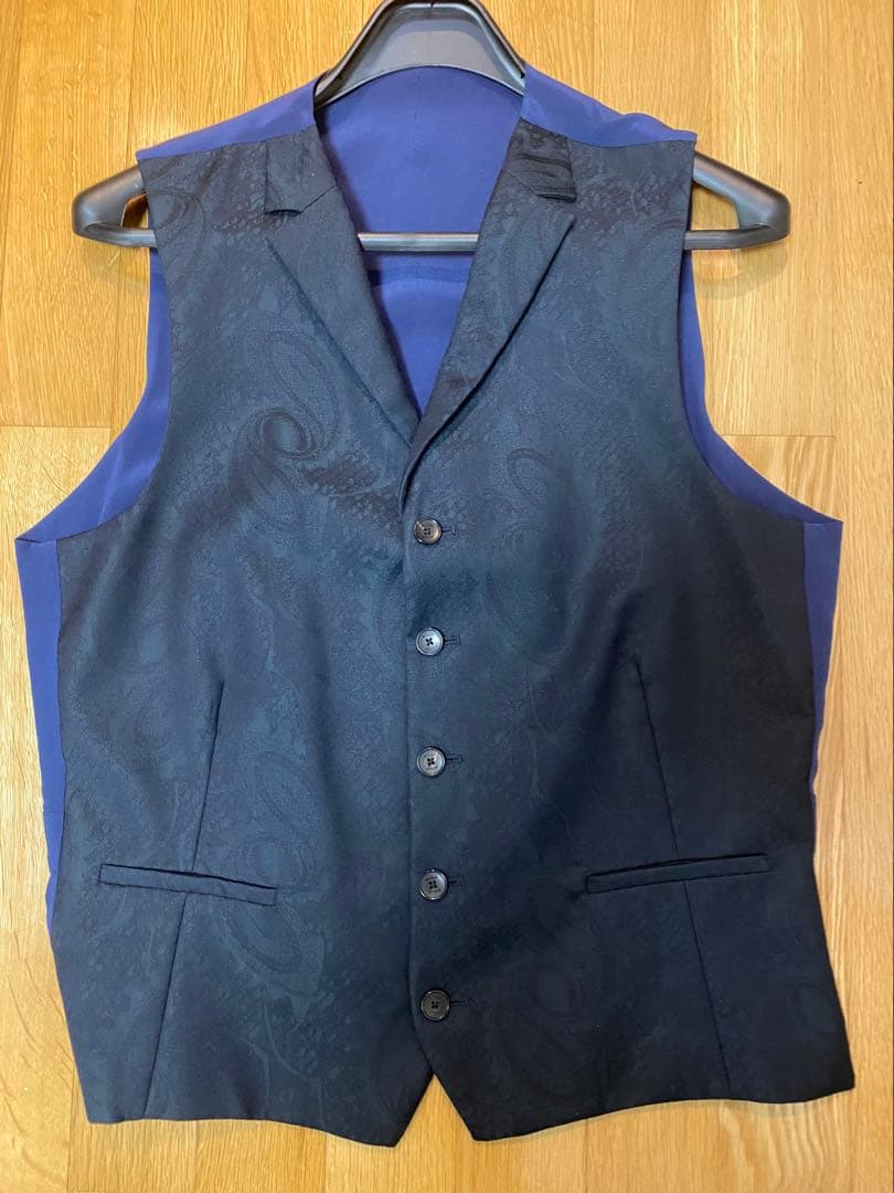 ETRO 2点セット ジャケット+ベスト ペイズリー 50 裏地シルクイタリア製