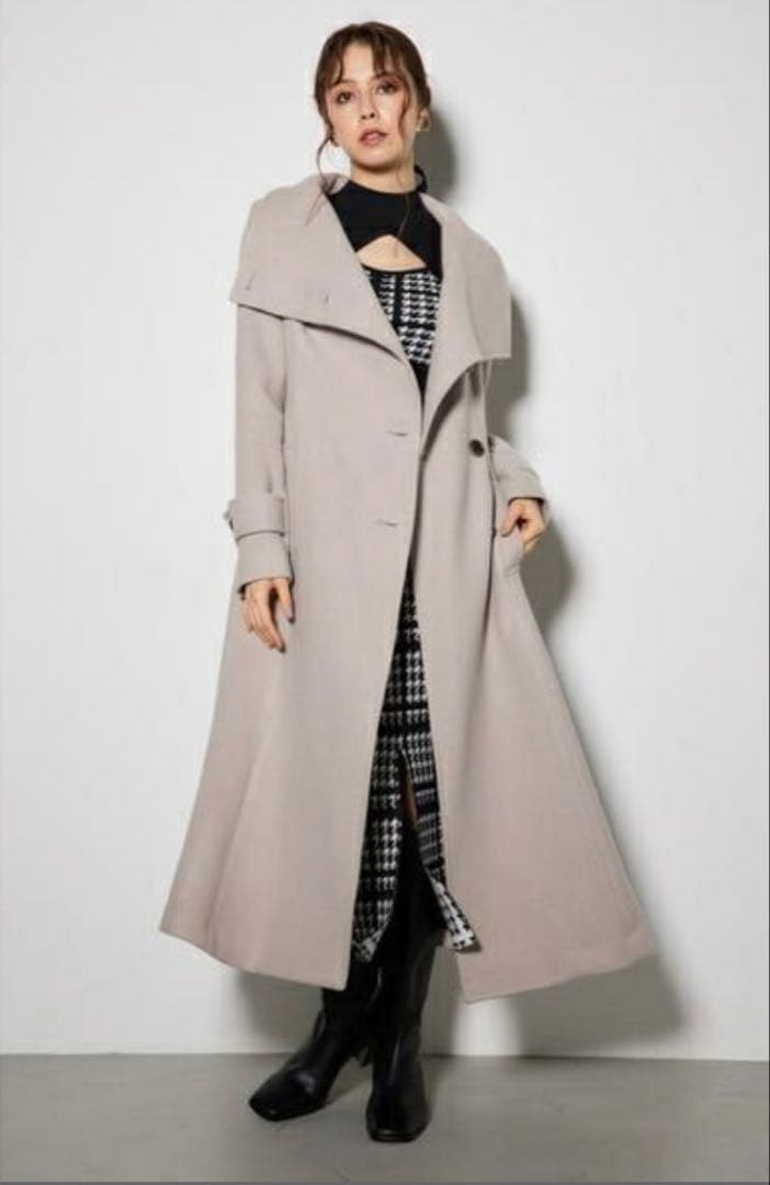 【rienda】★リエンダ★オーバーネックシンデレララインコート