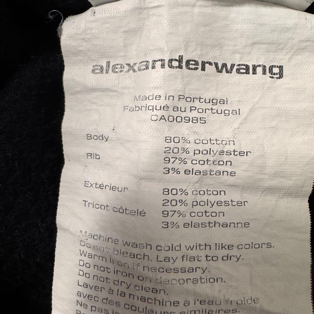 激レア　アレキサンダーワン　パーカー　クロップド　ブラック　M