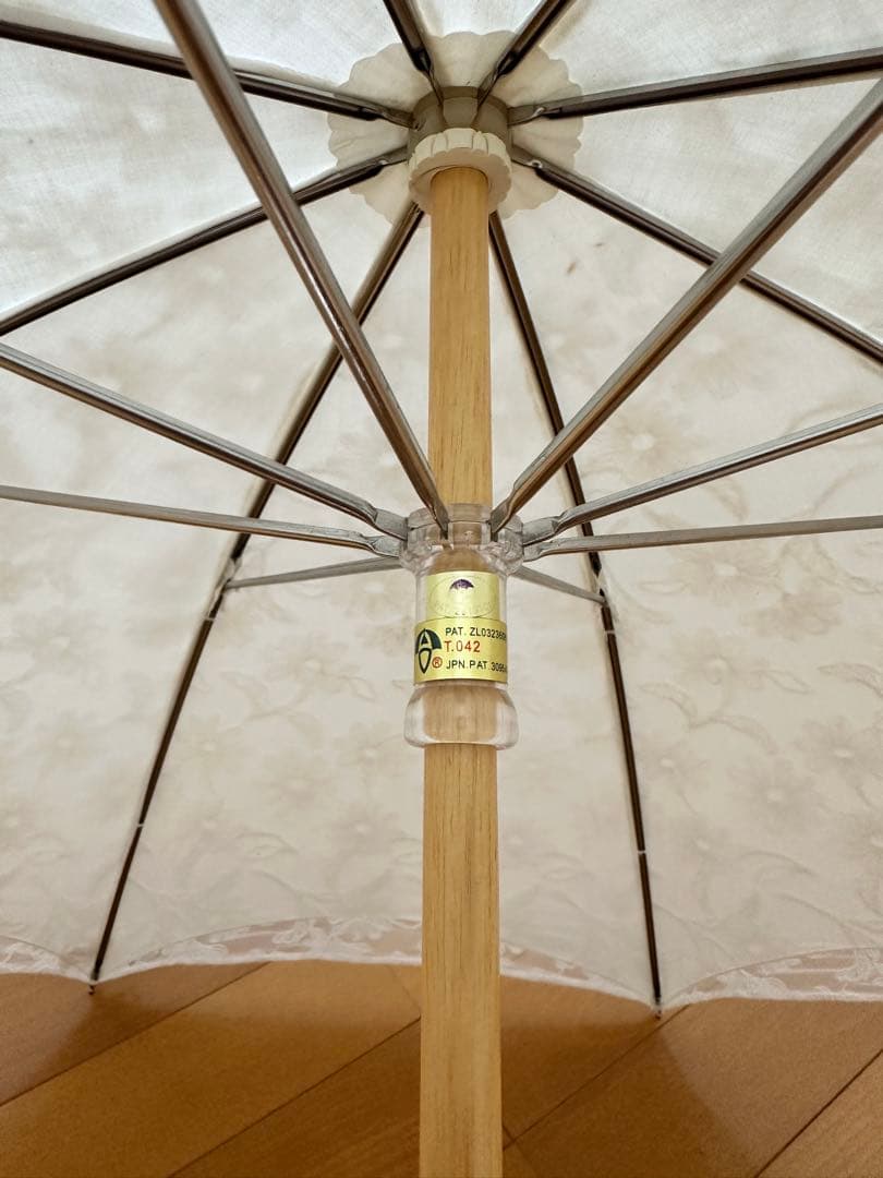 FEILER ホワイトマーガレット柄　長日傘