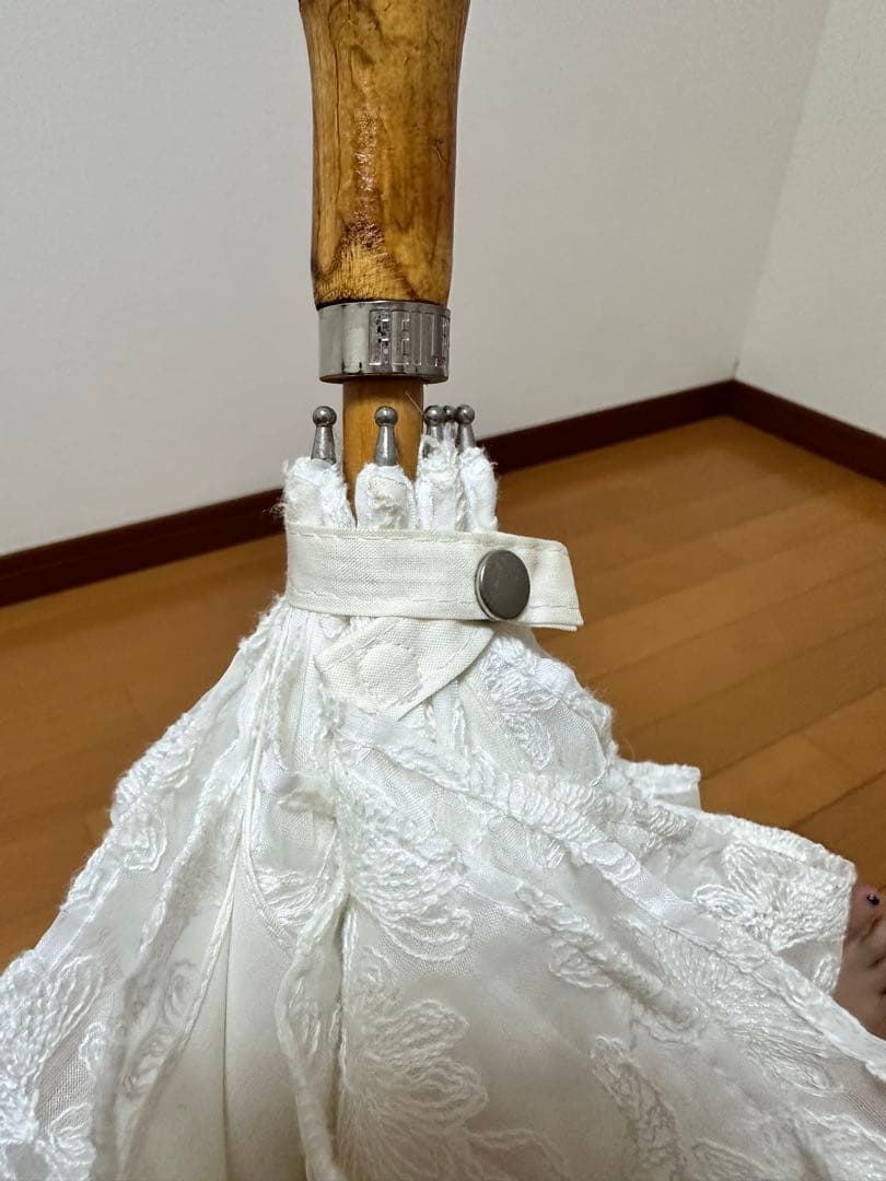 FEILER ホワイトマーガレット柄　長日傘