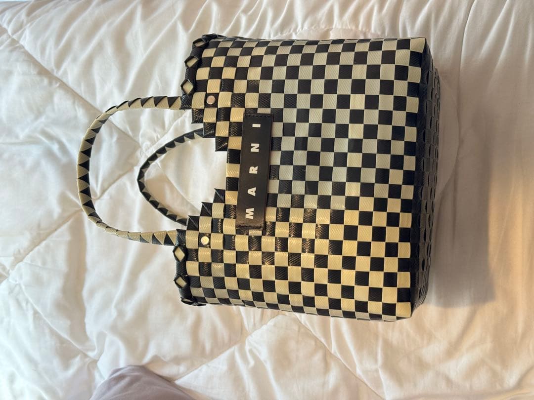 MARNI チェッカーパターン かごバッグ バスケットバッグ