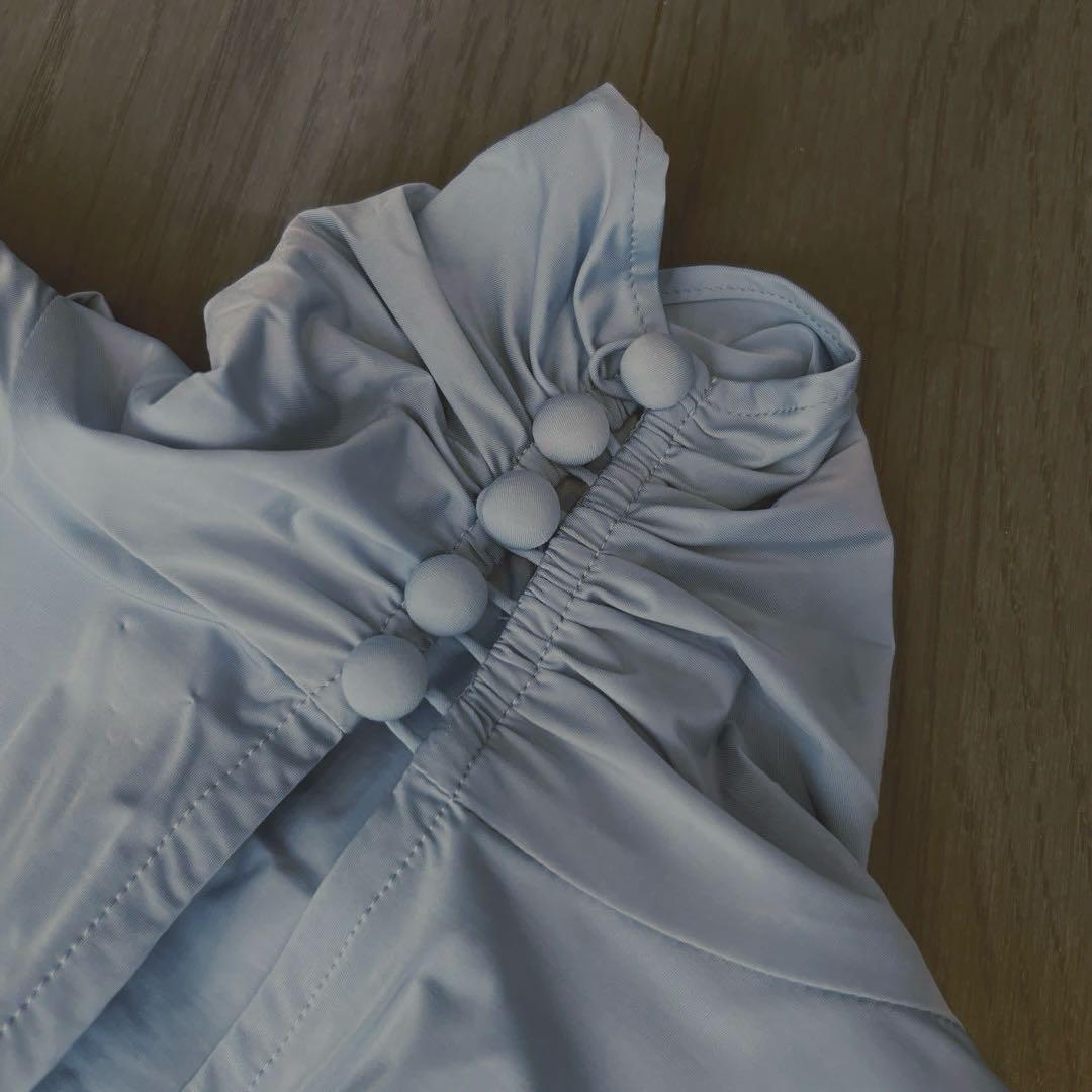 k様限定feticoフェティコライトブルー ラッフルデザイン長袖3