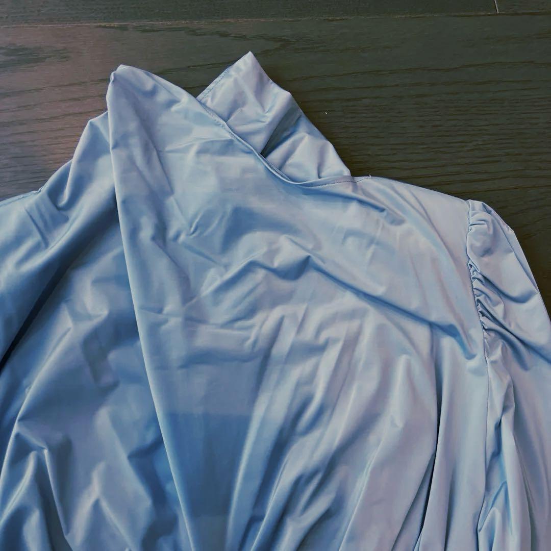 k様限定feticoフェティコライトブルー ラッフルデザイン長袖3