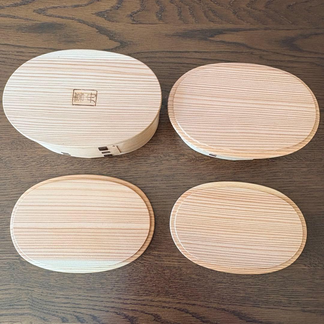 そそぎ工房　曲げわっぱ　楕円二段入子　檜