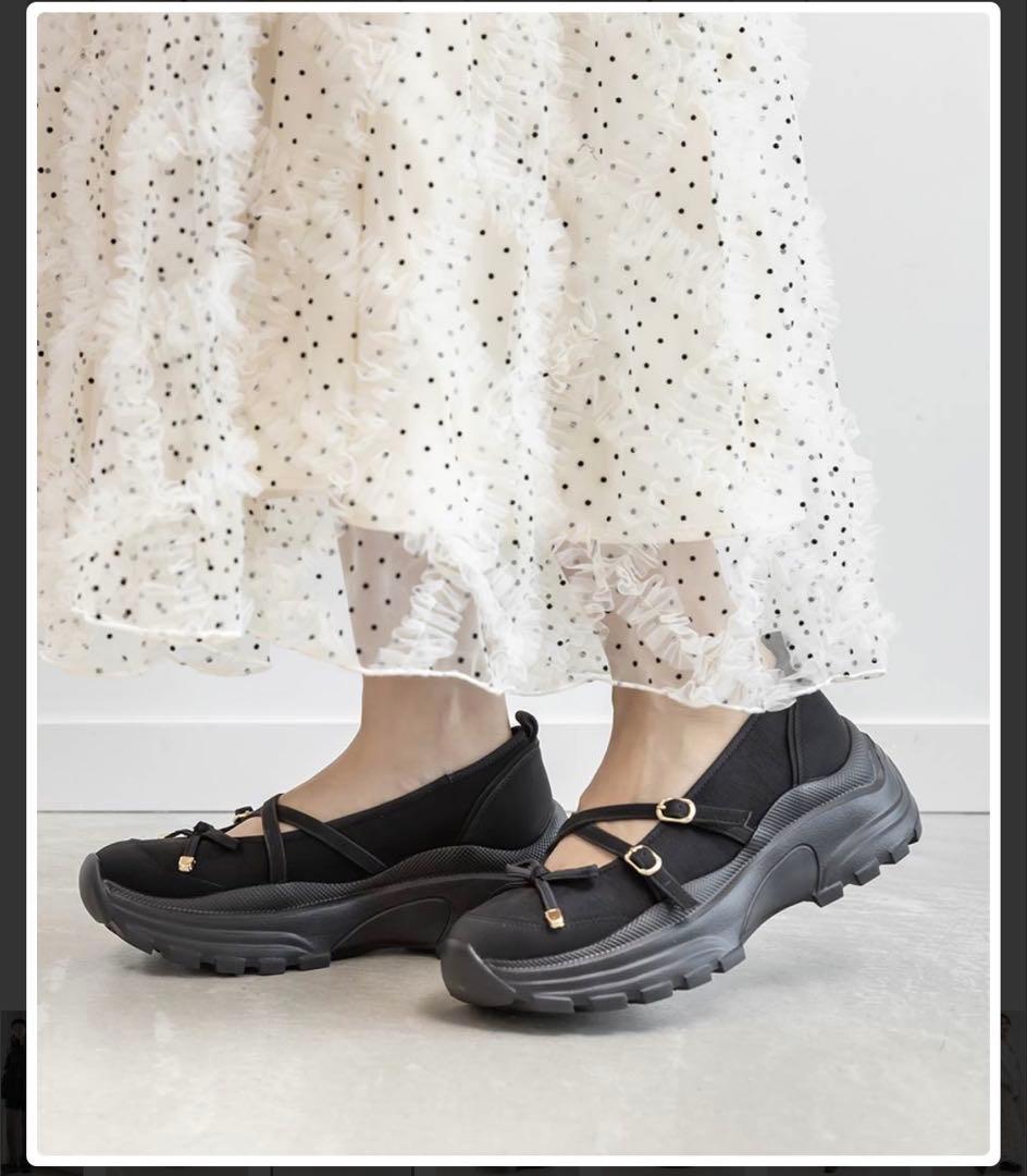 RANDA [新品未使用]ボリュームソールトゥシューズライクスニーカー