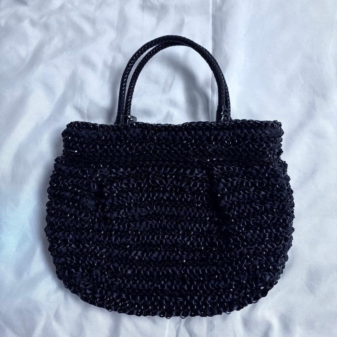 【美品】✨アンテプリマ ワイヤーバッグ　ブラック　リボン