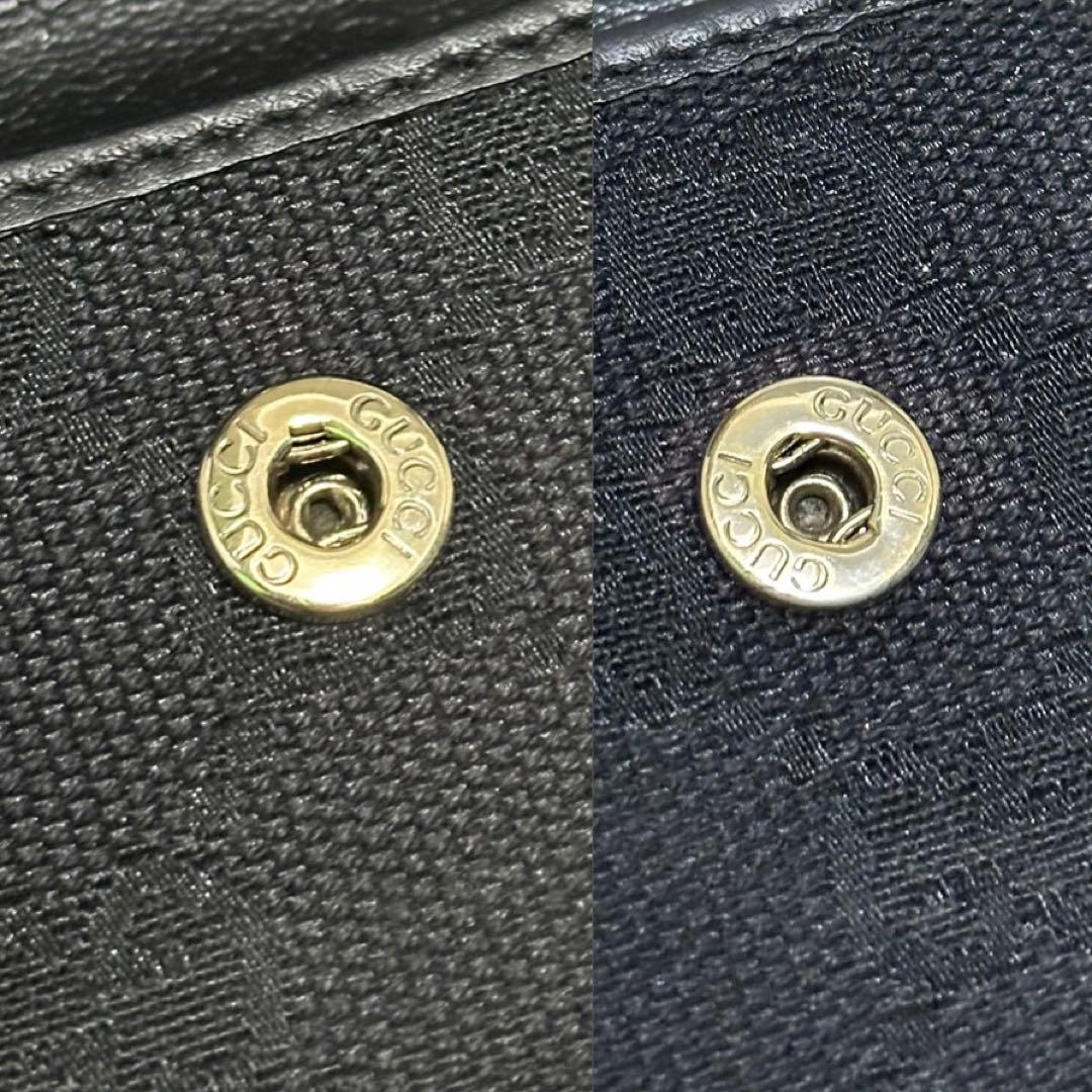 GUCCI グッチ　長財布　キャンバス　ラブリーハート　ブラック　GG