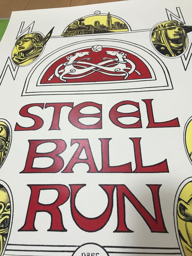 ジョジョ展 ポスター 箱無し美品 第七部　スティール・ボール・ラン