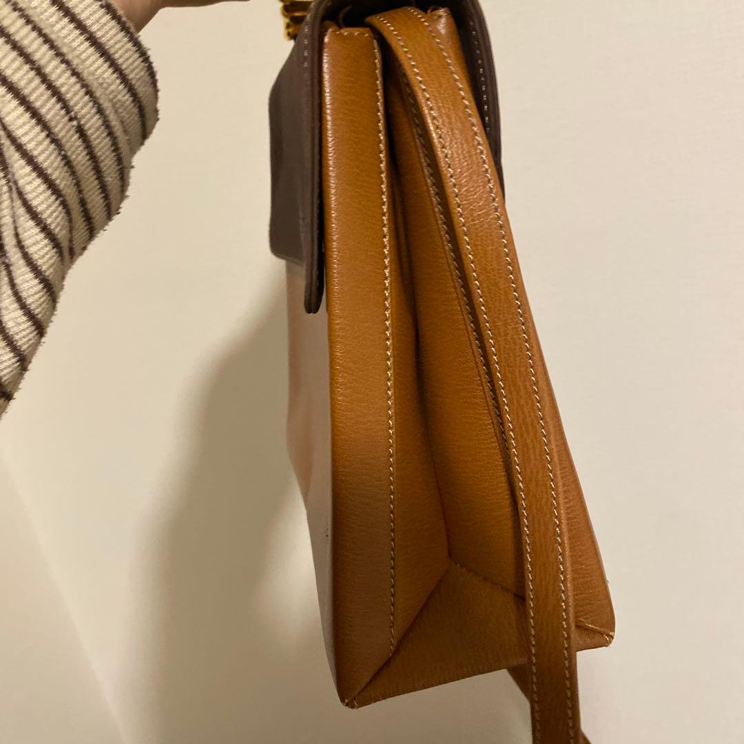 レザーショルダーバッグ ブラウンオレンジ Loewe ベラスケス