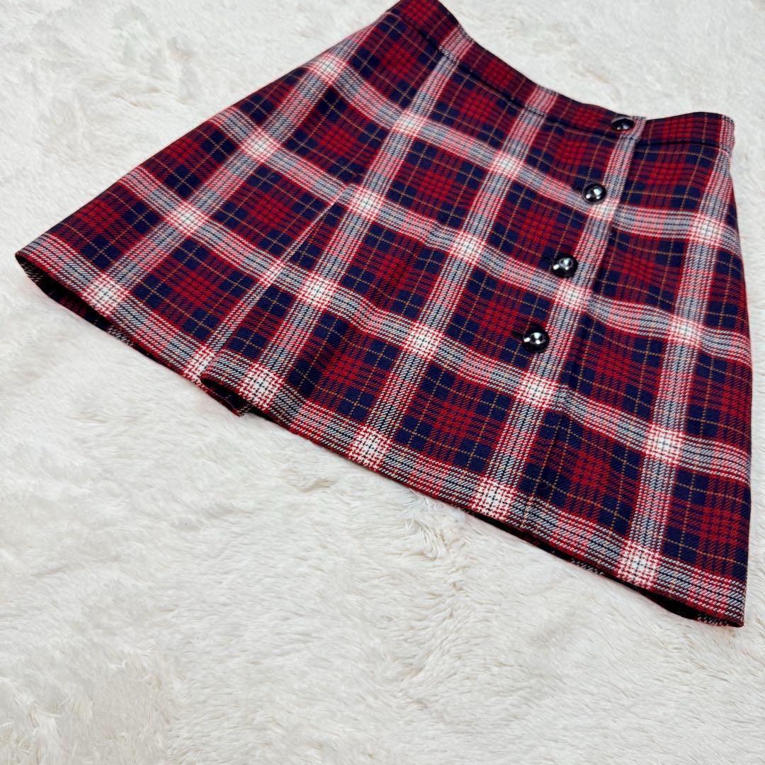 21AW⭐️美品⭐️クリスチャンディオール ラップスカート チェック CDボタン
