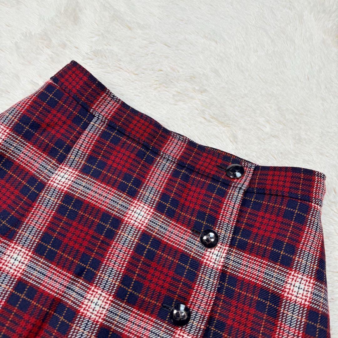 21AW⭐️美品⭐️クリスチャンディオール ラップスカート チェック CDボタン