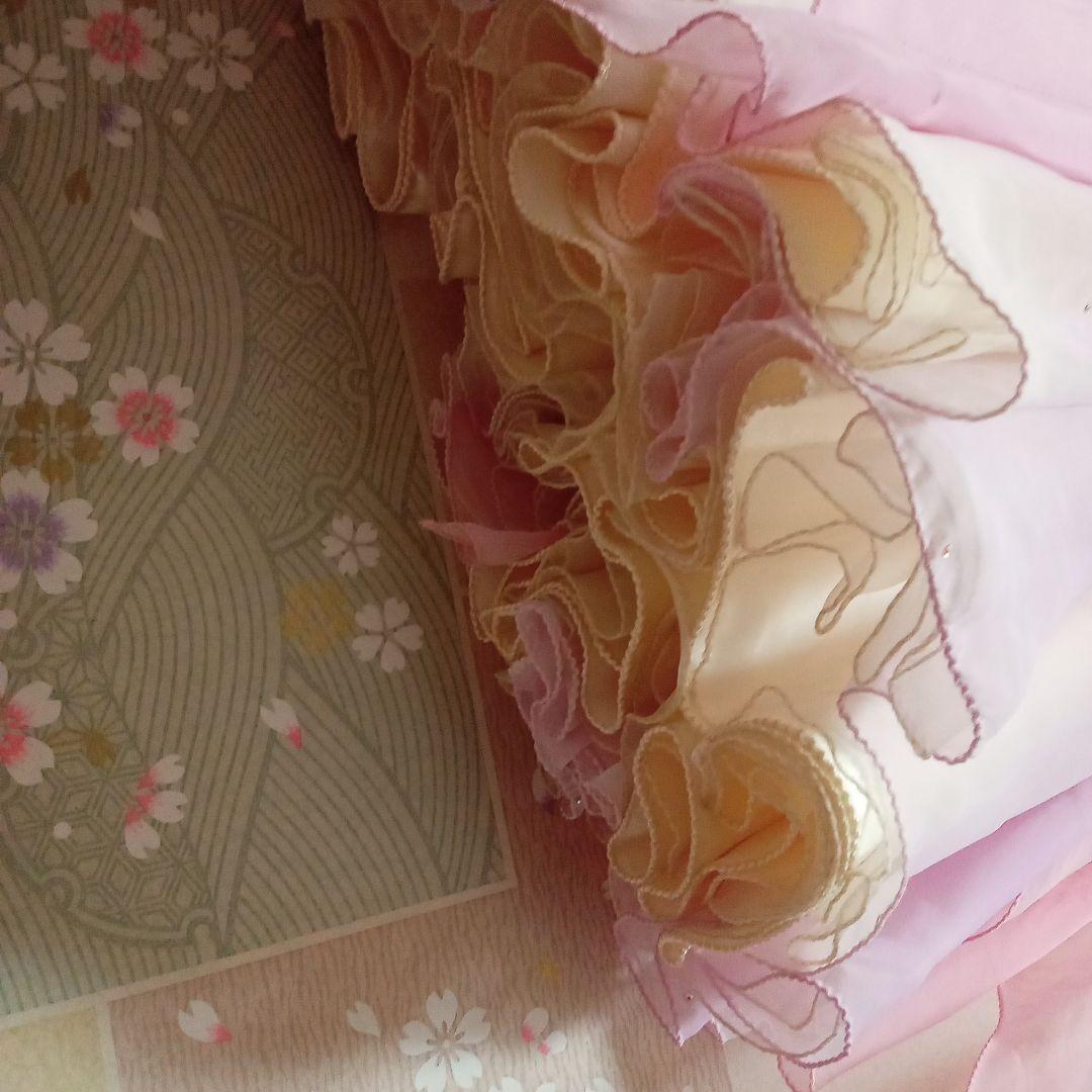 お値下げ　社交ダンスドレス グラデーション淡いピンク　アトリエヒロコ　L〜LL