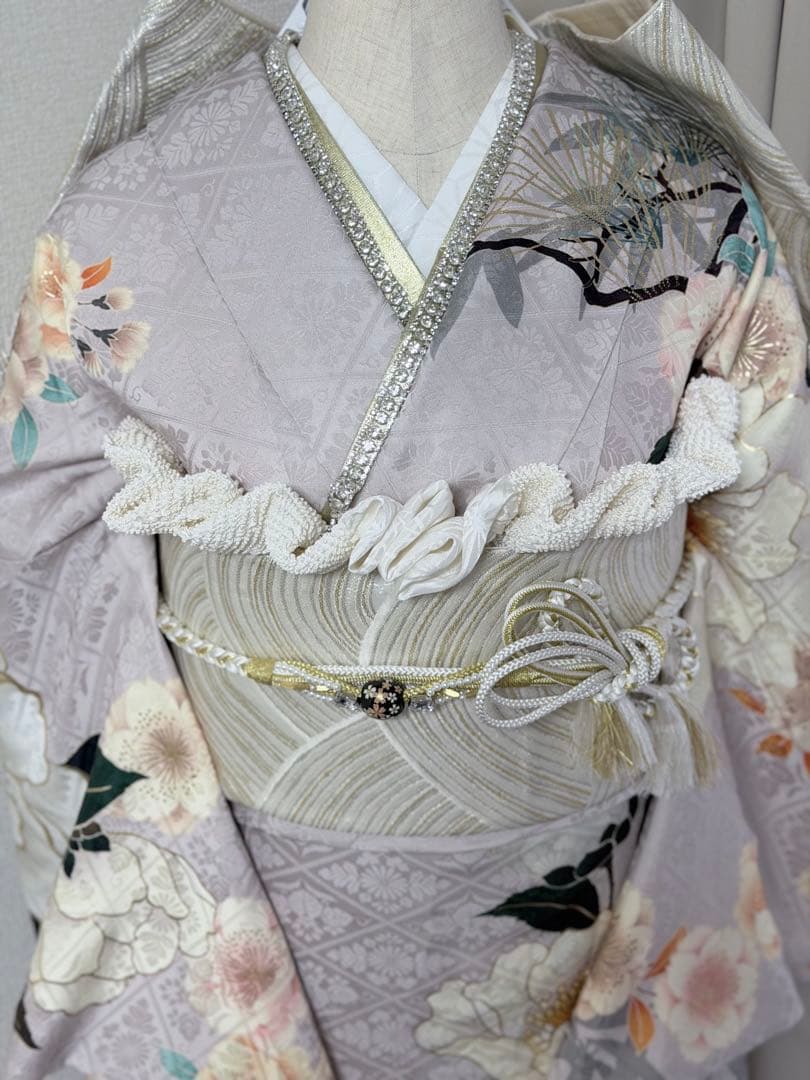 灰紫　高級　振袖フルセット