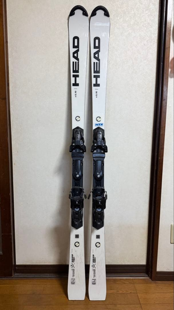 HEADスキー板 ホワイト ブラック ビンディング付き