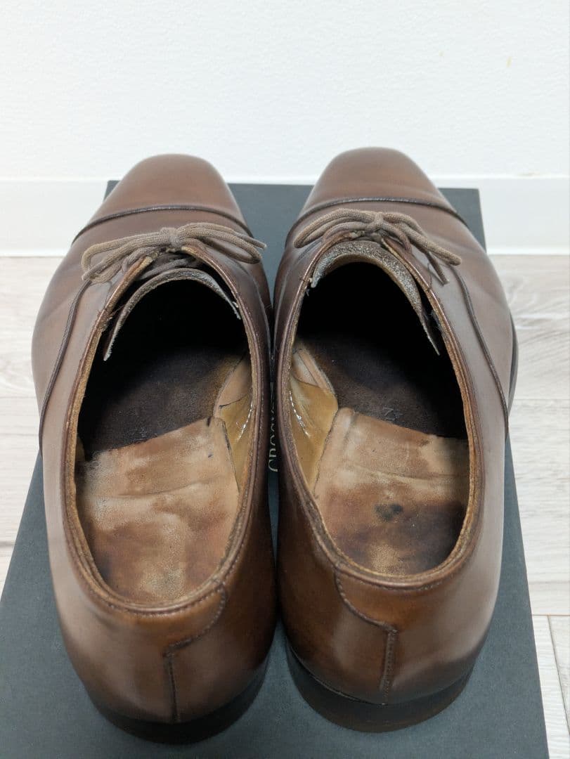 Crockett＆Jones ストレートチップ HALLAM UK7.5 茶色