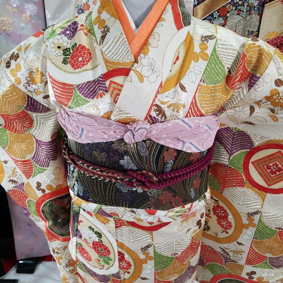 Sonomamafs136 訳有特価 小～中振袖 縁起柄 豪華 金糸 正絹