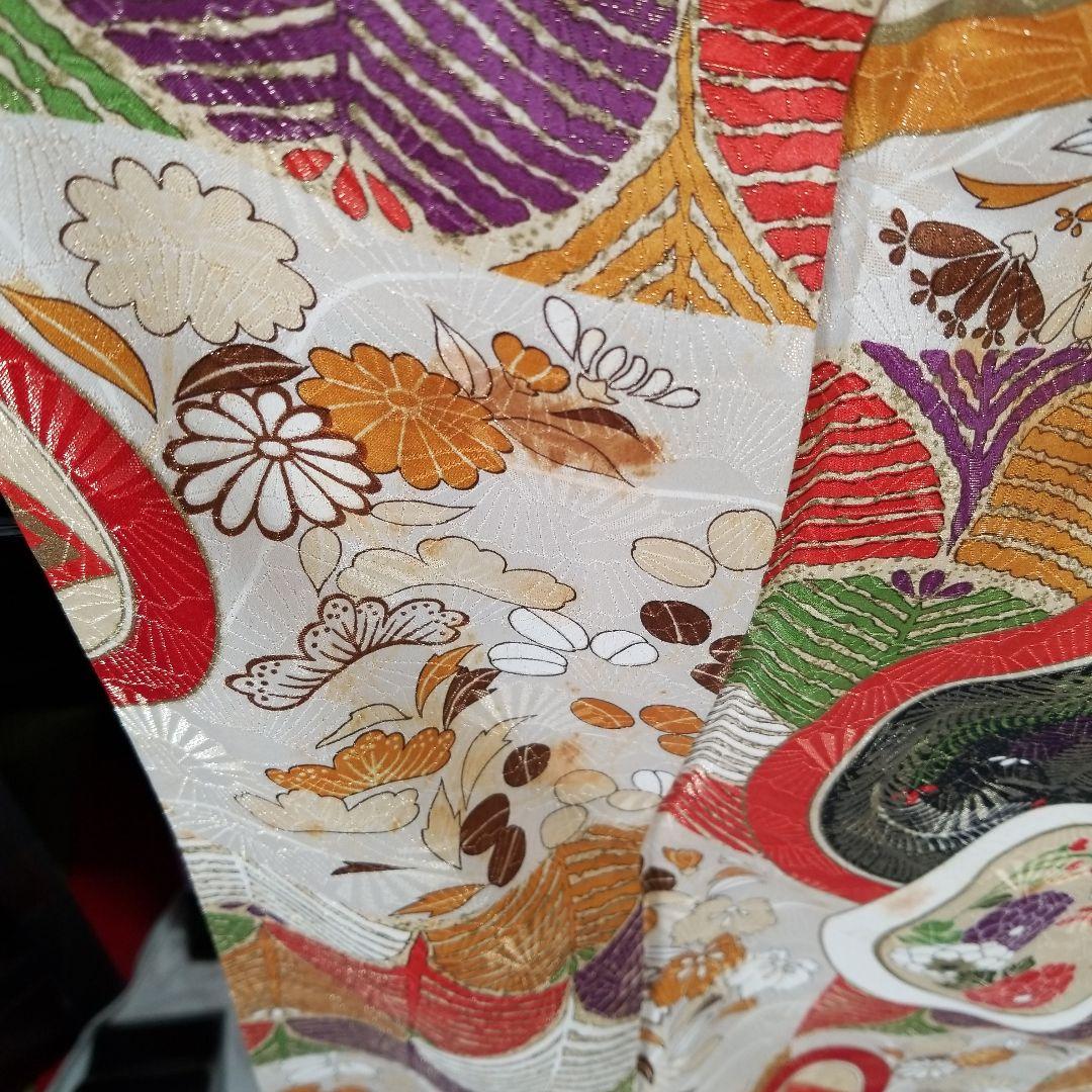 Sonomamafs136 訳有特価 小～中振袖 縁起柄 豪華 金糸 正絹