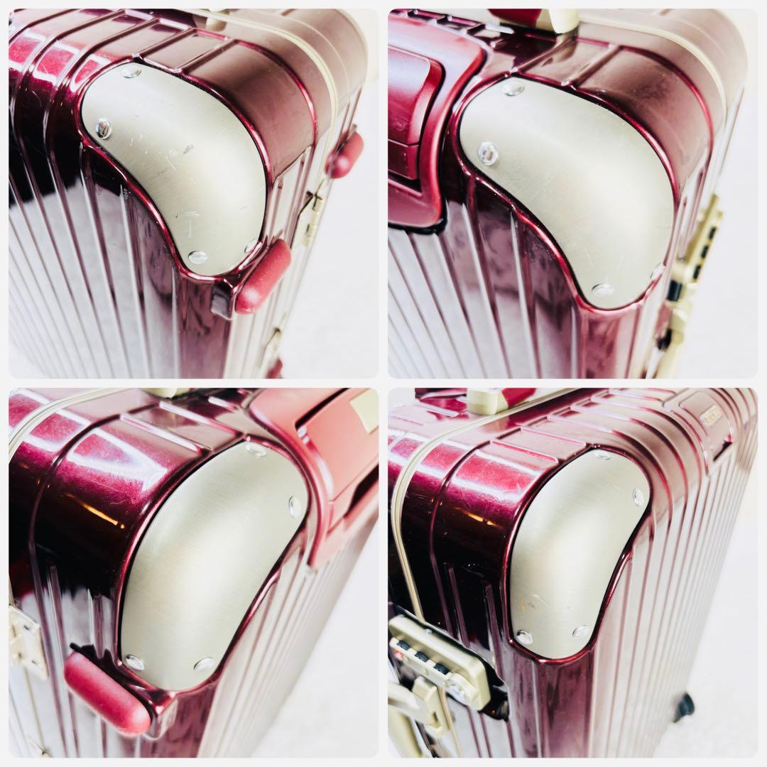 RIMOWA キャリーケース　32L カーボネート製　リボン　ワインレッド