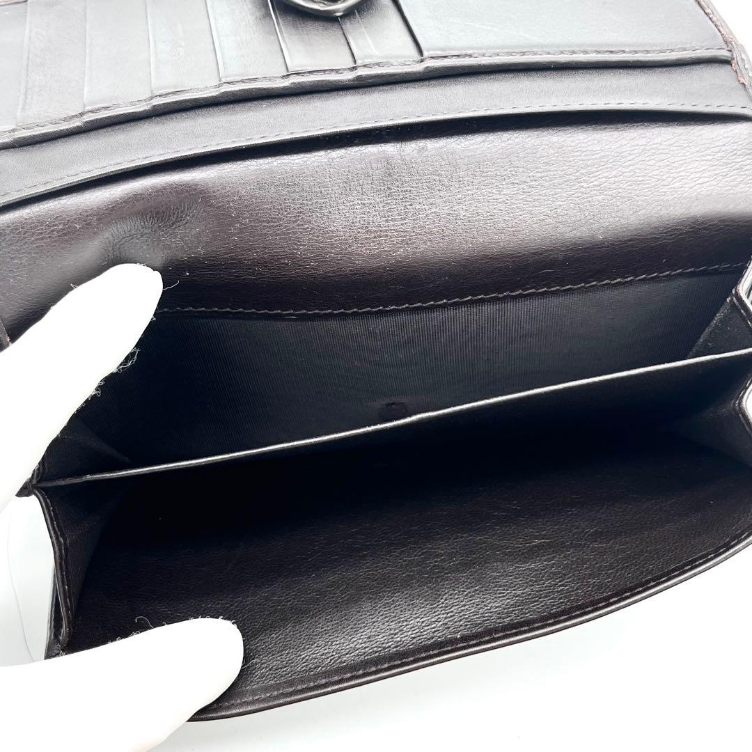 【美品】GUCCI ラブリーハート　グッチシマ　Wホック　ダークブラウン