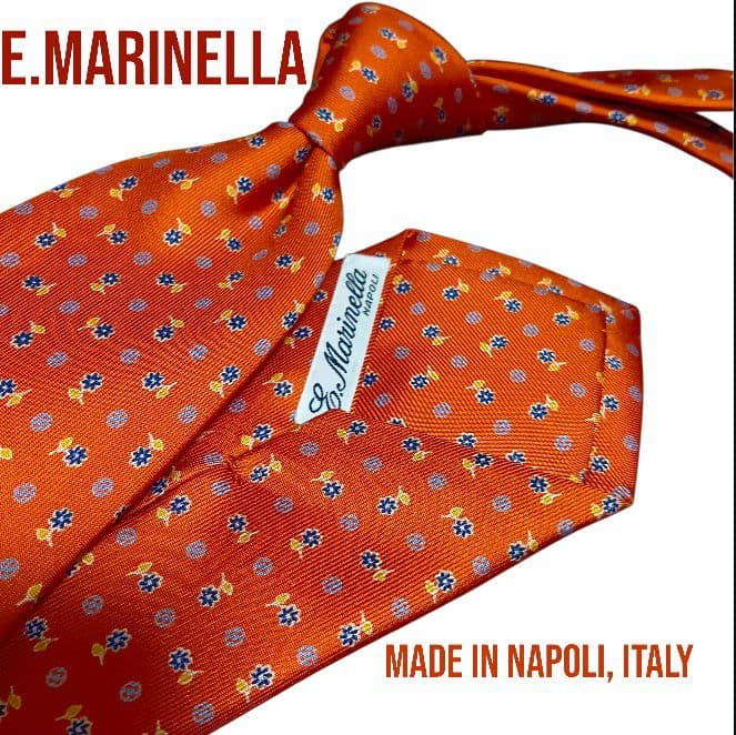 E.Marinella マリネッラ イタリア製 ナポリ オレンジ