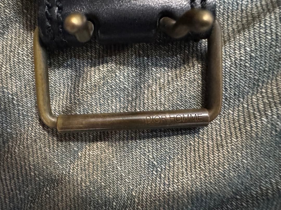 Dior homme ディオールオム ダブルピン レザーベルト 85 Hedi