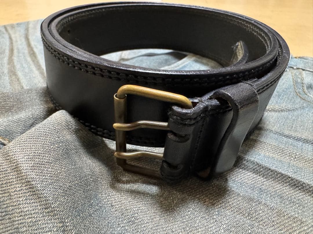 Dior homme ディオールオム ダブルピン レザーベルト 85 Hedi