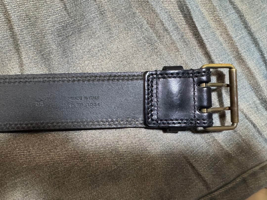 Dior homme ディオールオム ダブルピン レザーベルト 85 Hedi