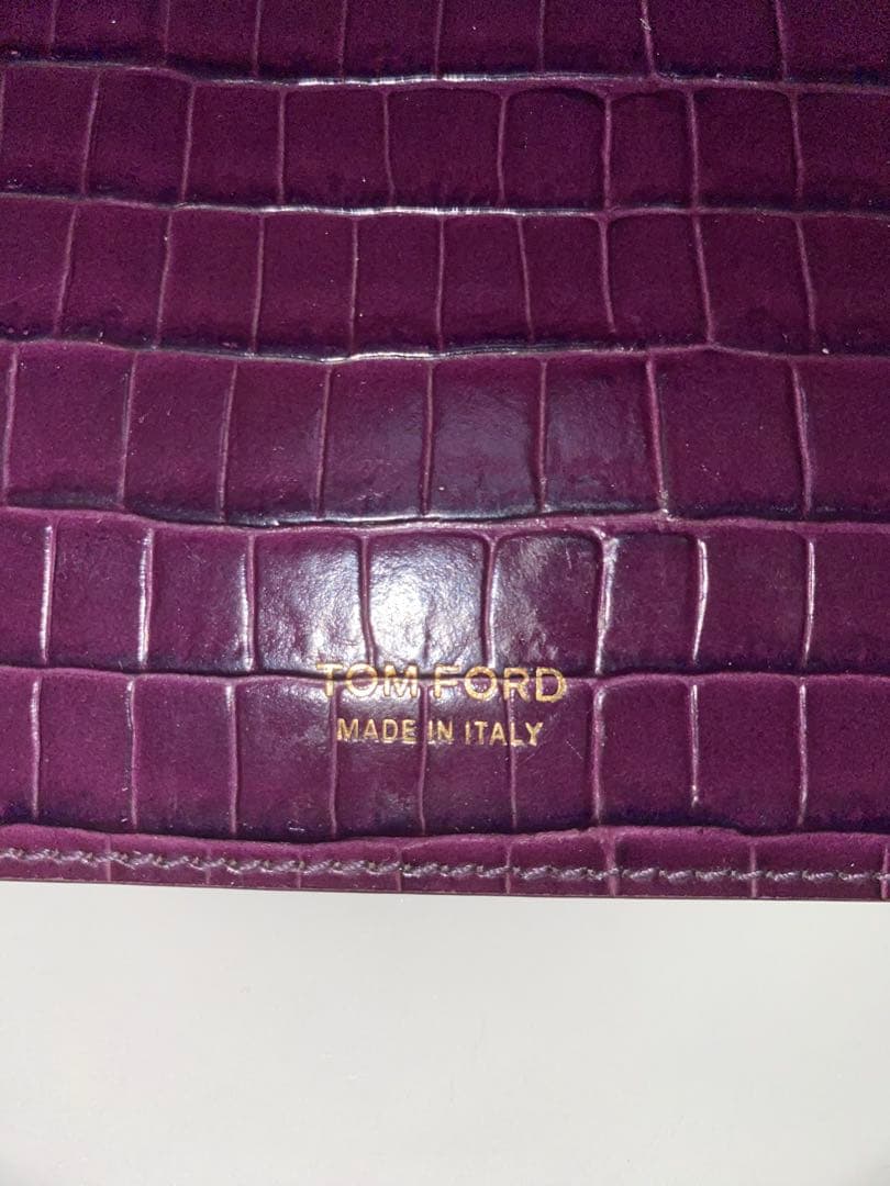し*せ様 た*し様 TOM FORD 紫色 レザー マネークリップ