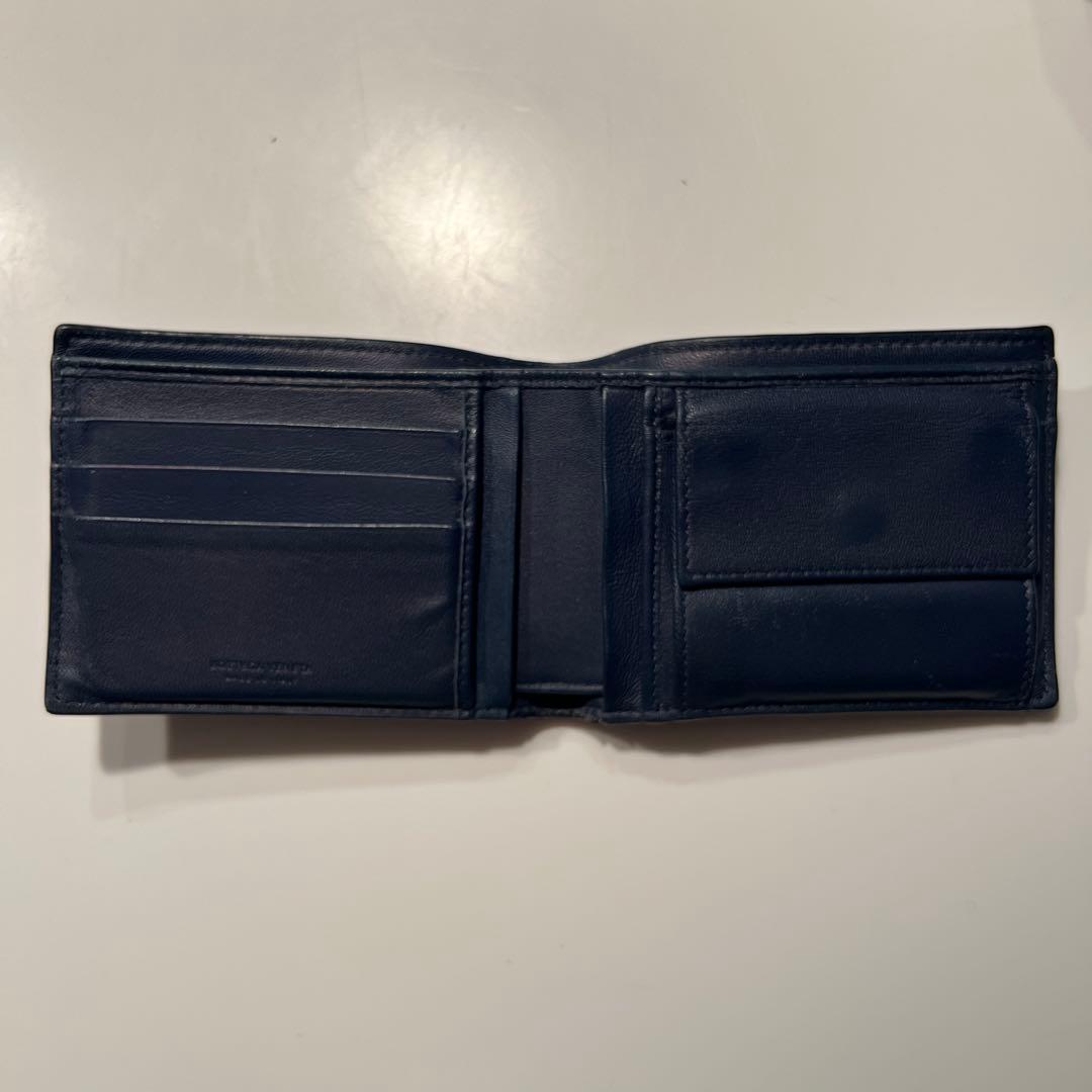 BOTTEGA VENETA ネイビー 二つ折り財布